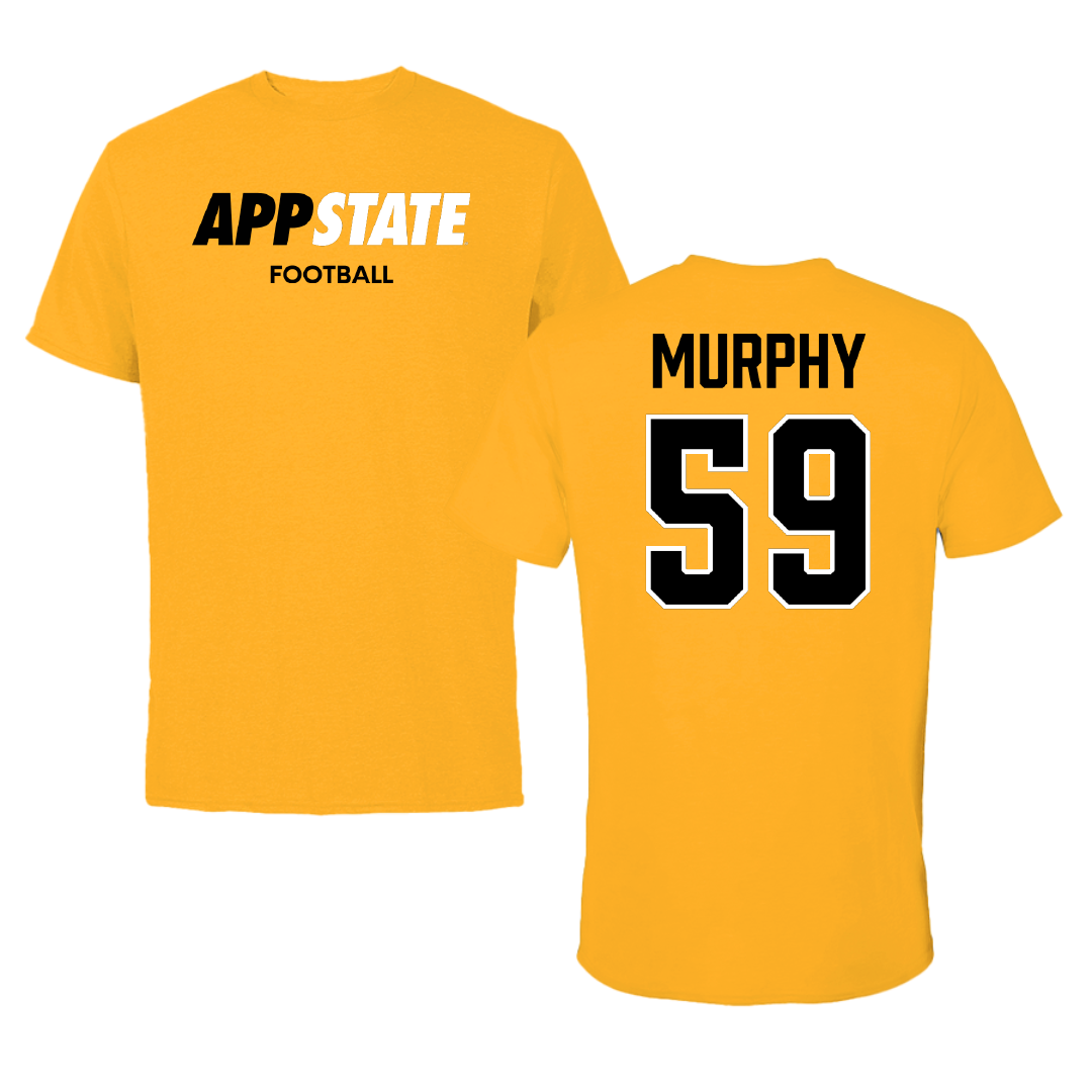 Appalachian State University Football Gold Tee - #59 Jack Murphy
