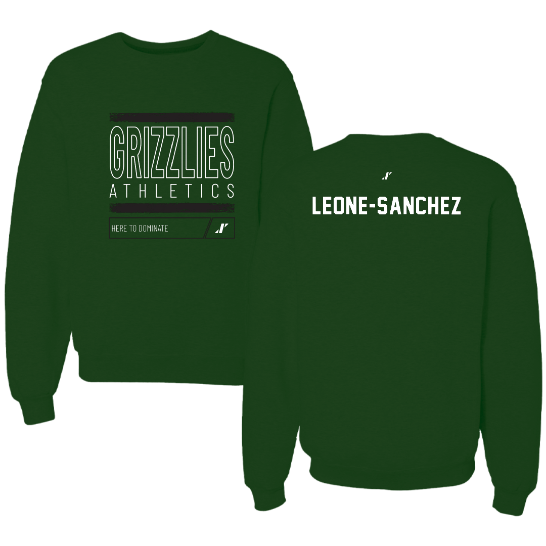 Adams State University Volleyball Forest Green Dominate Crewneck - Sierra Leone-Sanchez