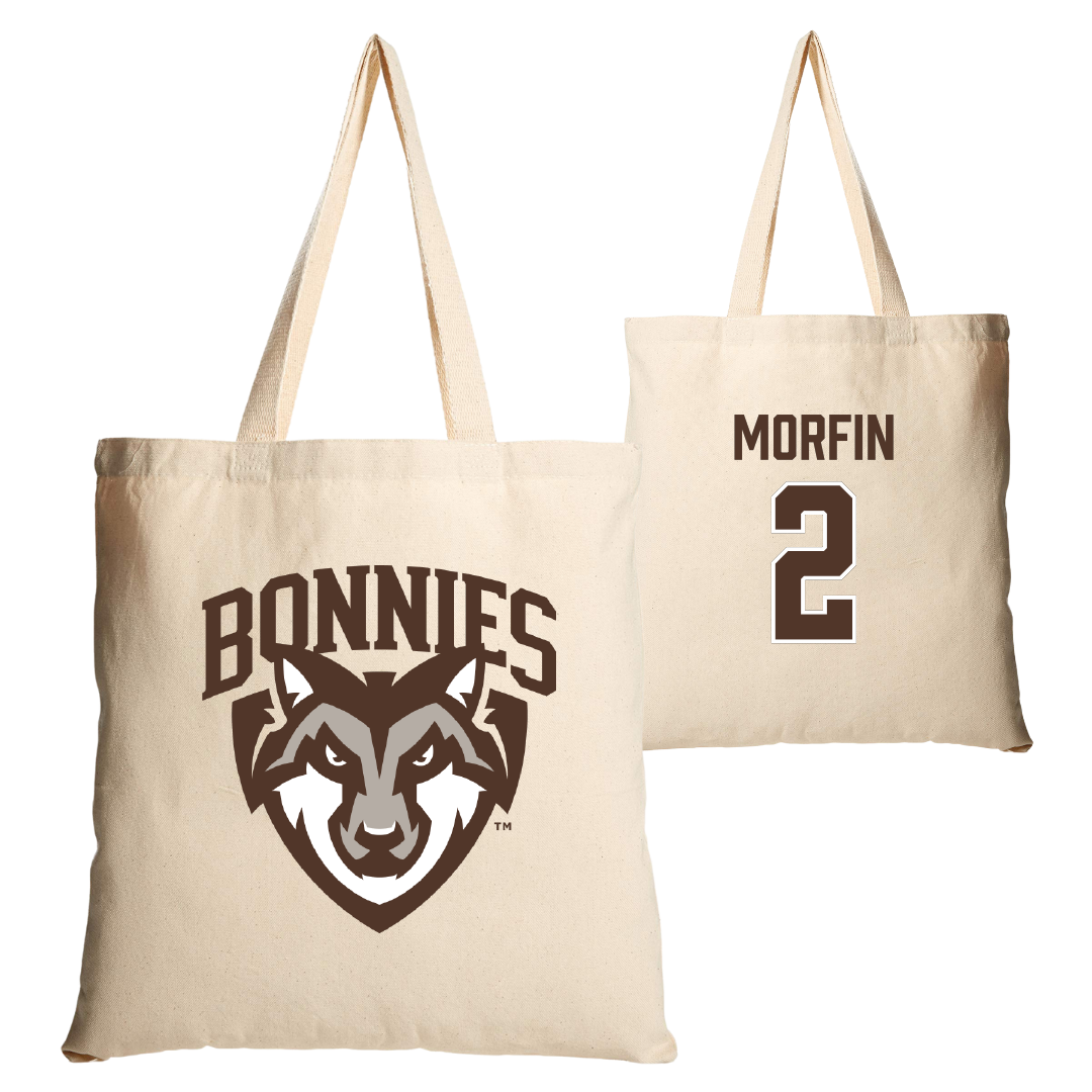 St. Bonaventure University Soccer Tan Canvas Tote Bag - #2 Sean Morfin