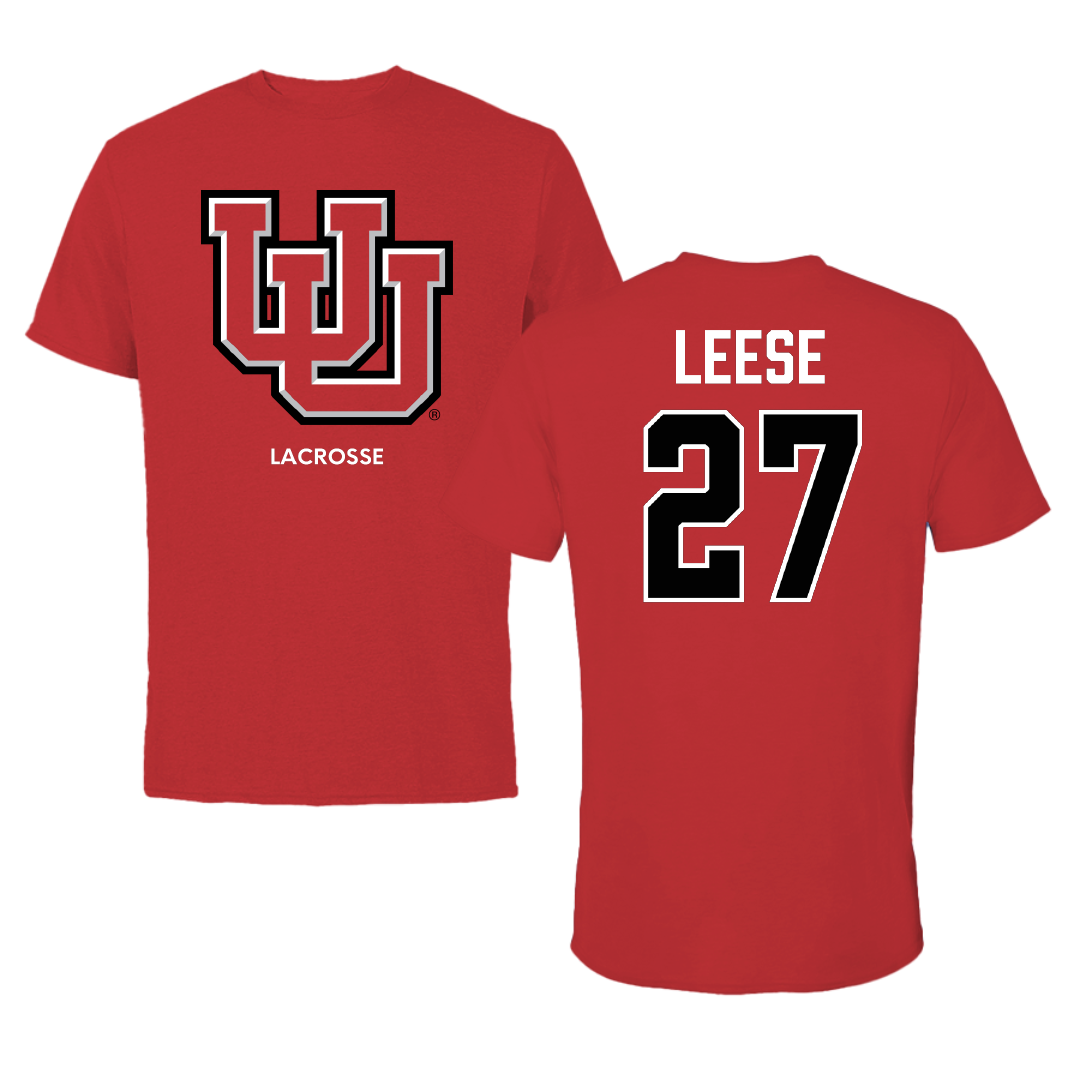 University of Utah Lacrosse (M) Red Performance Tee - #27 Will Leese
