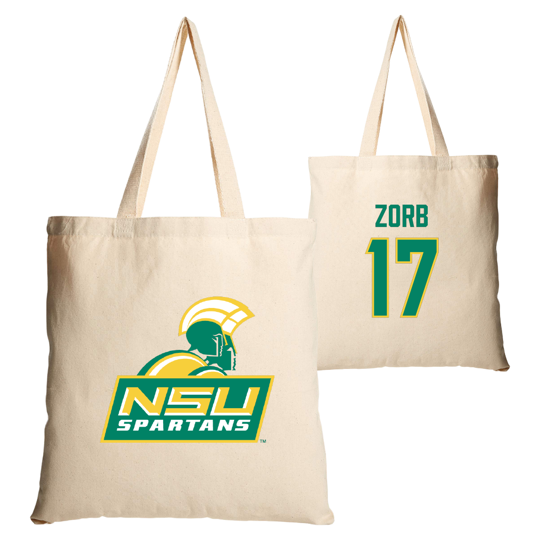 Norfolk State University Softball Tan Canvas Tote Bag - #17 Lisa Zorb