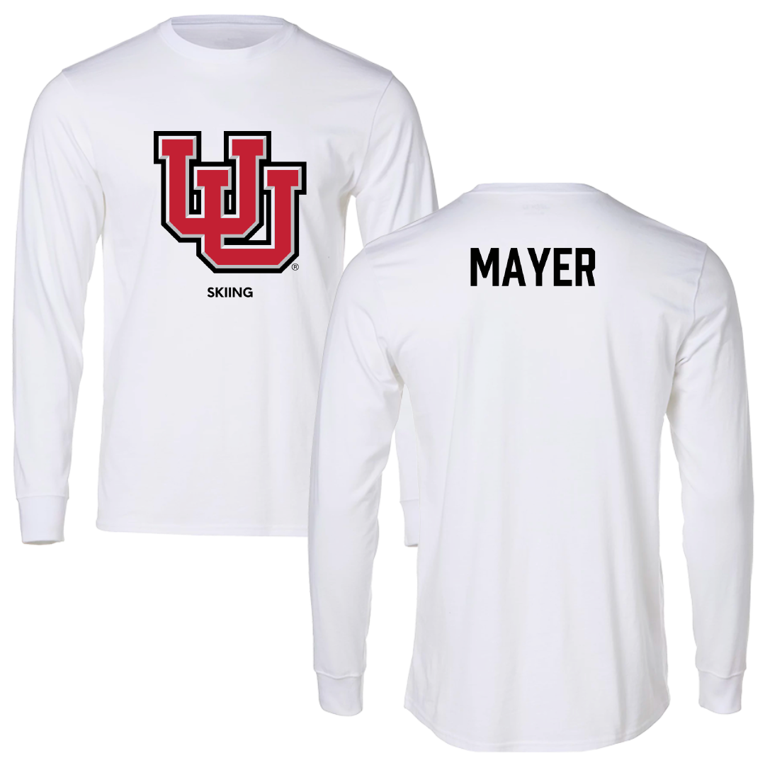 University of Utah Skiing White Block Long Sleeve - Celine Mayer