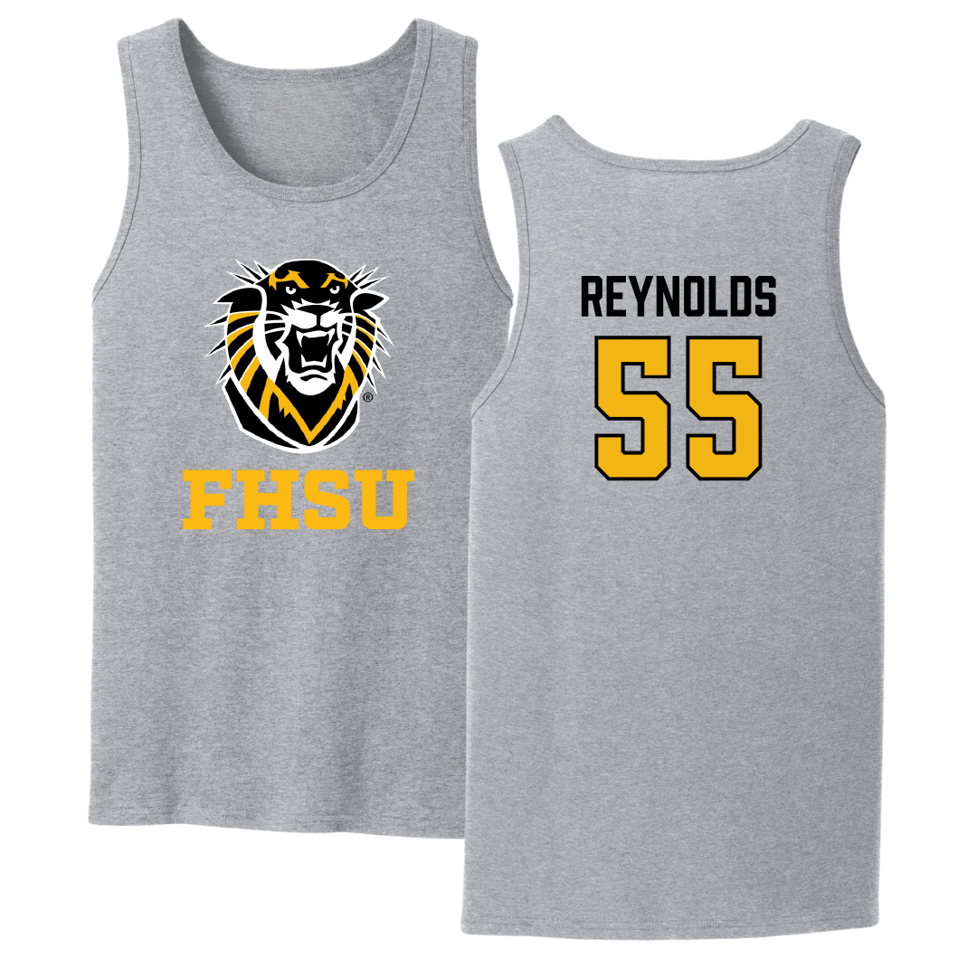 Fort Hays State University Football Sport Gray Tank Top - #55 Dawson Reynolds
