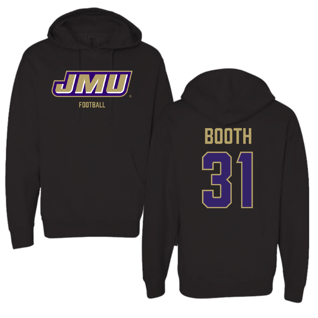 James Madison University Football Black Hoodie - #31 Antoine Booth