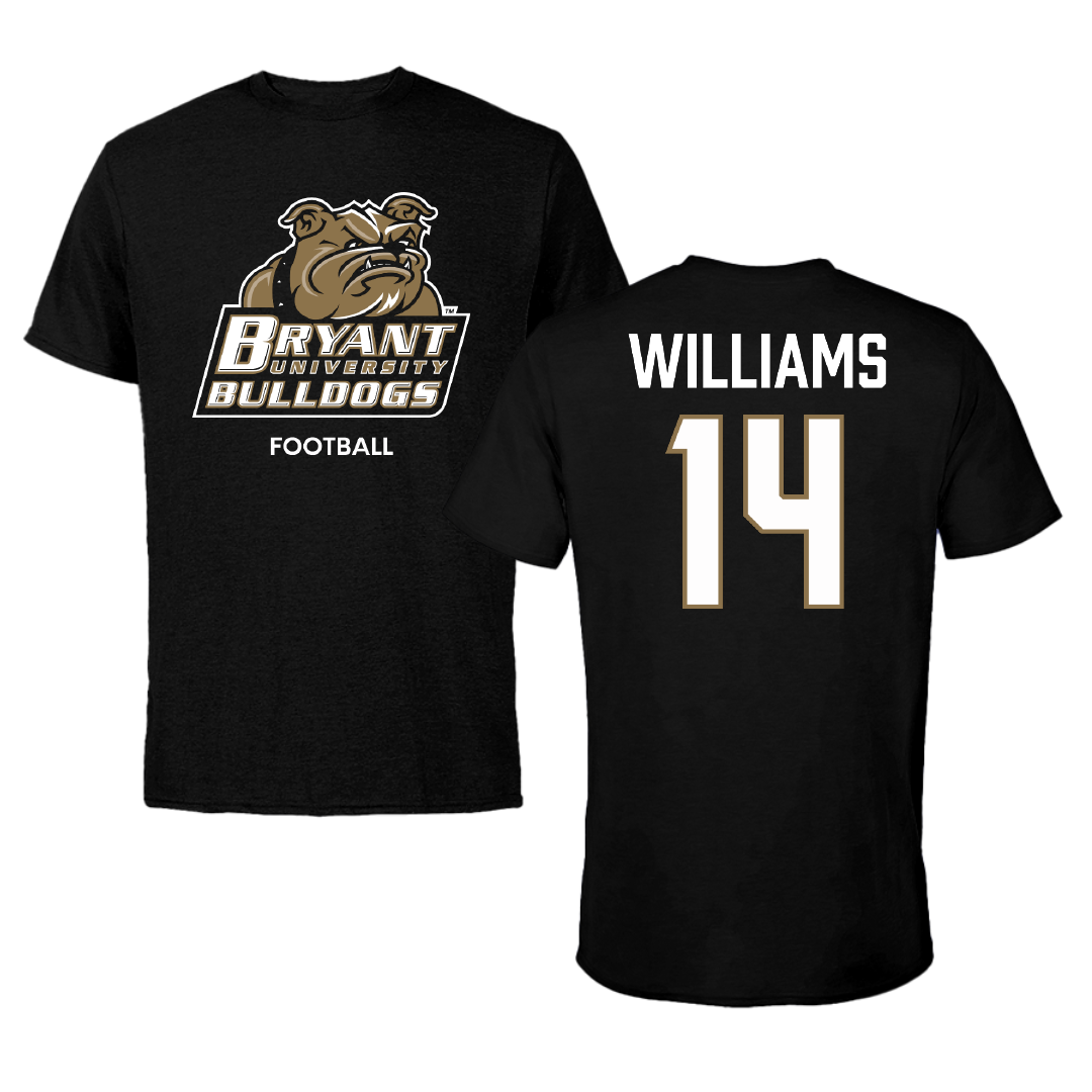 Bryant University Football Black Tee - #14 Ryan Williams