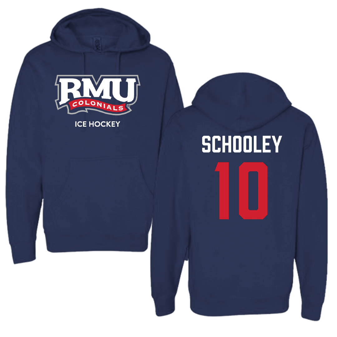 Robert Morris University Ice Hockey (W) Navy Hoodie - #10 Kaitlyn Schooley