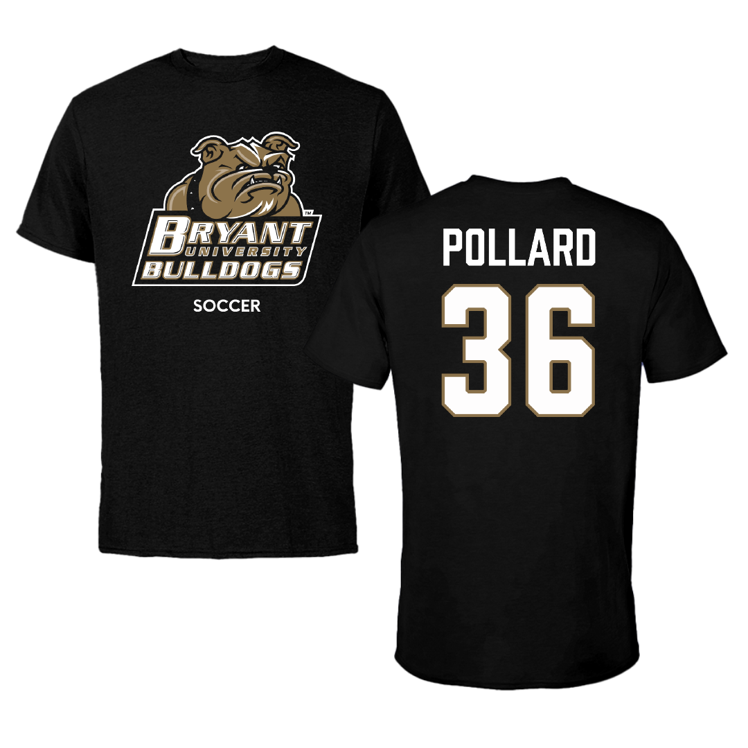 Bryant University Soccer (M) Black Performance Tee - #36 Daimon Pollard