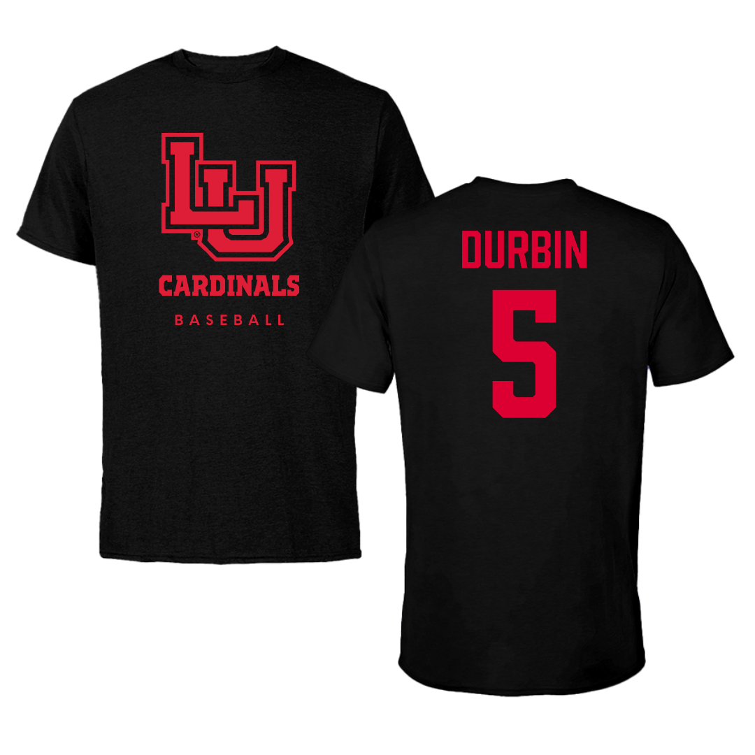 Lamar University Baseball Black Cardinal Tee - #5 Beau Durbin
