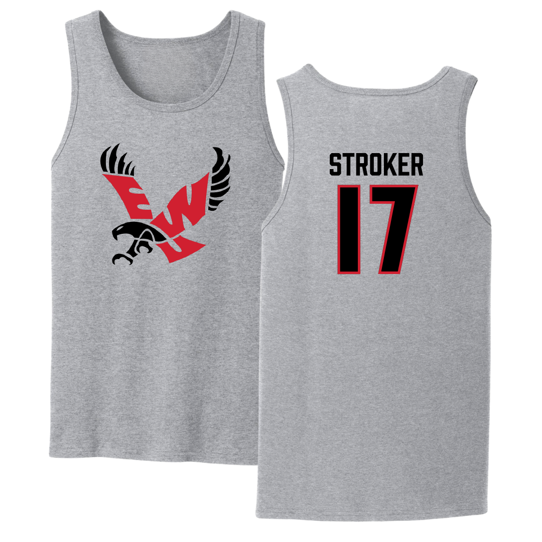 Eastern Washington University Soccer Sport Gray Tank Top - #17 Kyla Stroker