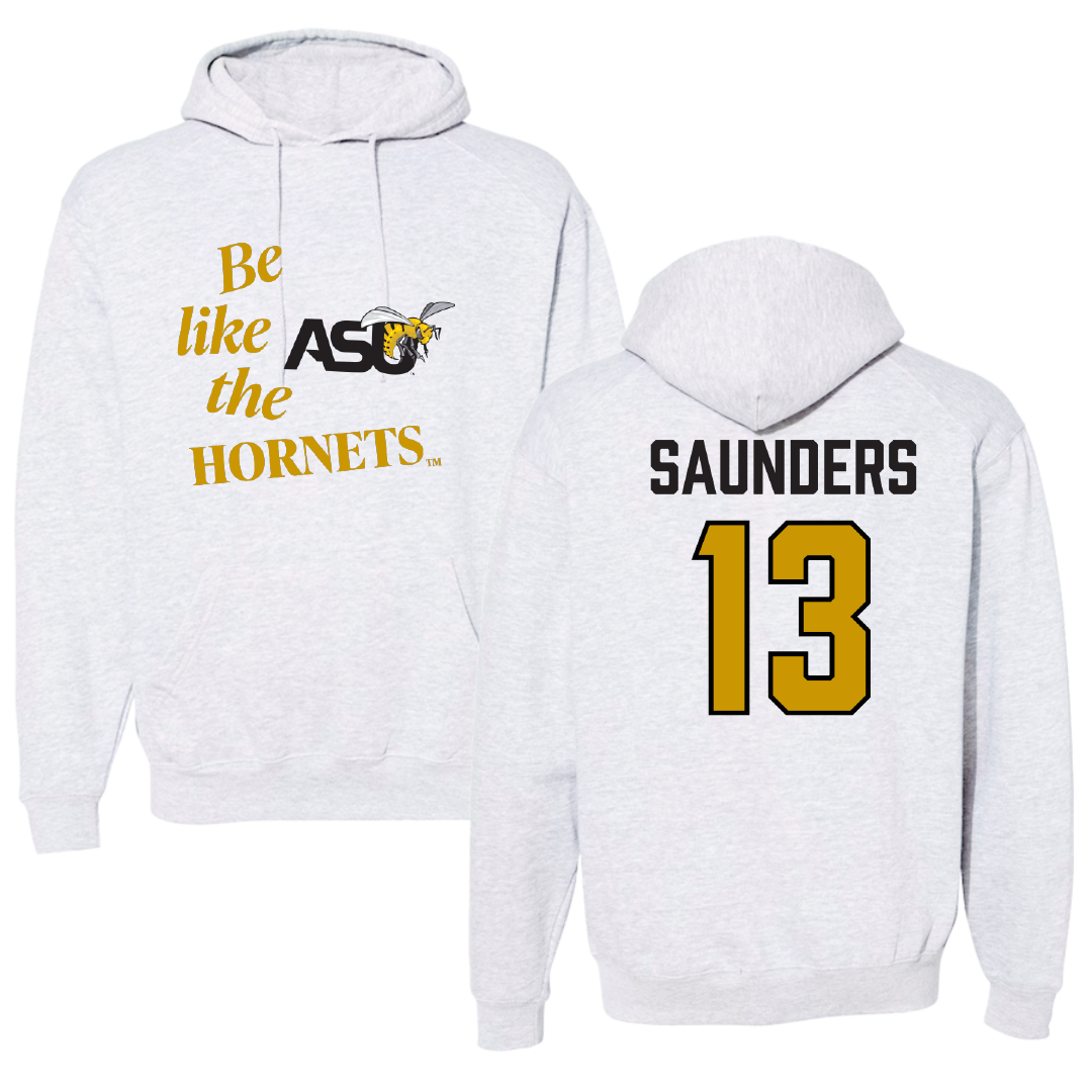 Alabama State University Football Light Gray Be Like Us Hoodie - #13 Tyree Saunders