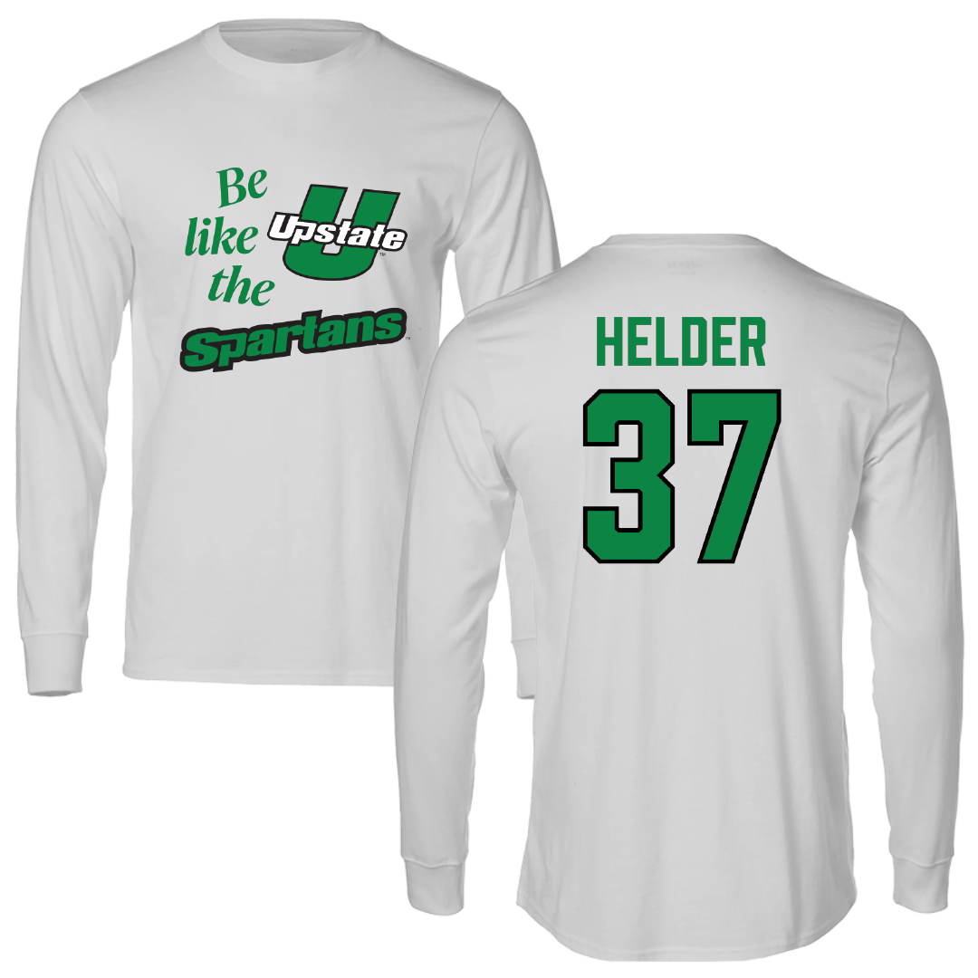 University of South Carolina-Upstate Baseball Light Gray Be Like Us Long Sleeve - #37 Gabe Helder