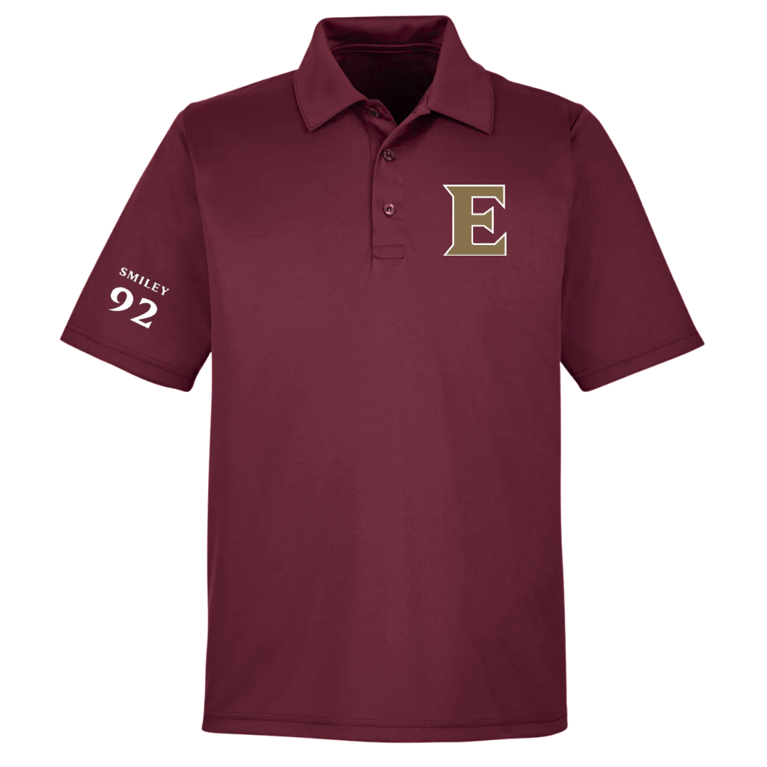 Elon University Football Maroon Polo - #92 Brandon Smiley