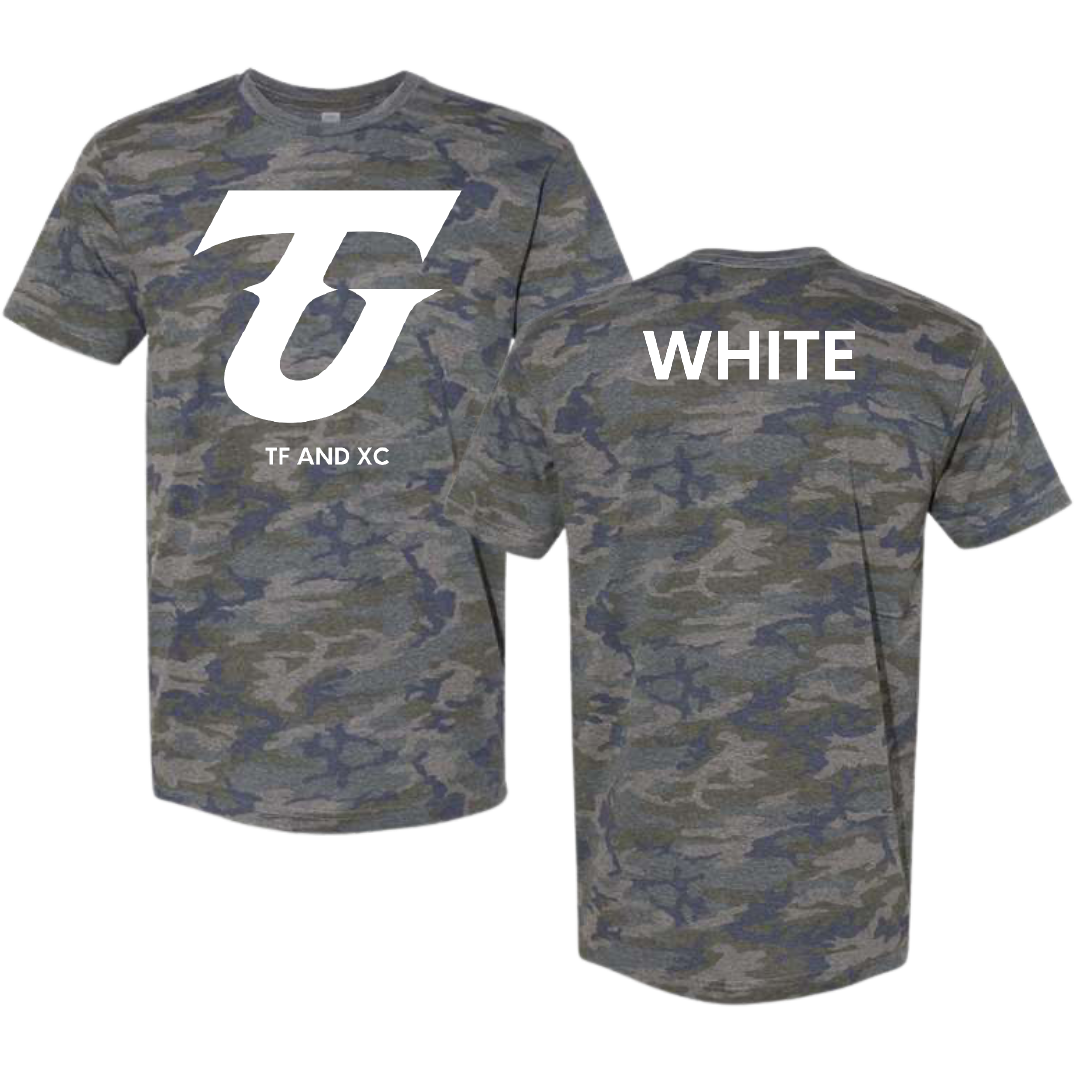 Tiffin University TF and XC Vintage Camo Tee - Jaylen White