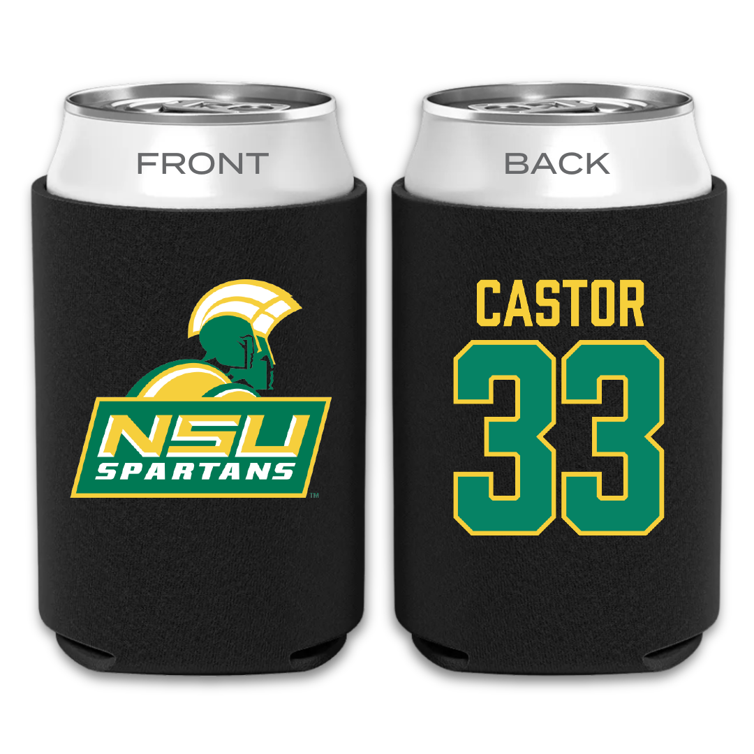 Norfolk State University Football Black Can Cooler - #33 Darren Castor