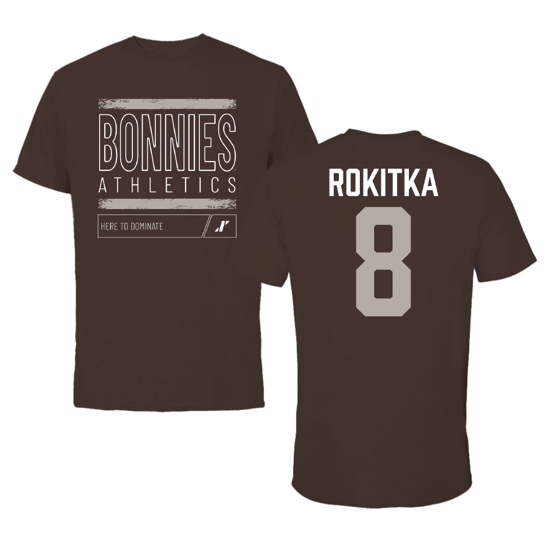 St. Bonaventure University Lacrosse Brown Dominate Tee - #8 Katelyn Rokitka