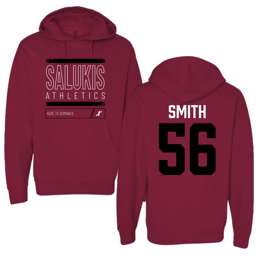 Southern Illinois University at Carbondale Football Maroon Dominate Hoodie - #56 Carmelo Smith