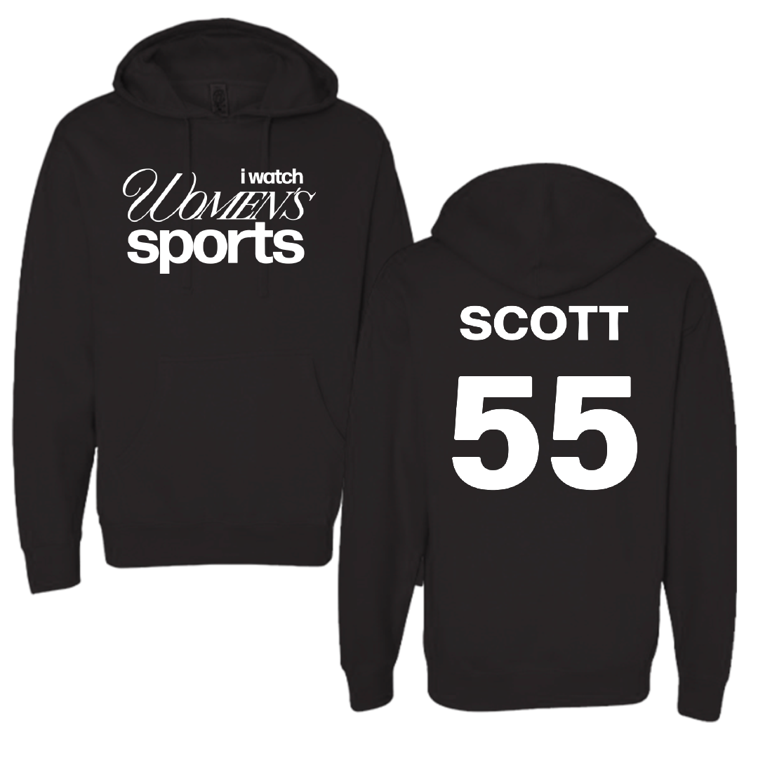 Bryant University Basketball Black WHM Hoodie - #55 Nia Scott