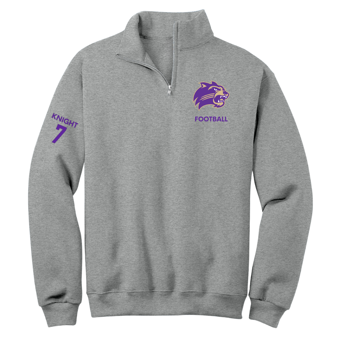 Western Carolina University Football Sport Gray Quarter-Zip - #7 Malik Knight