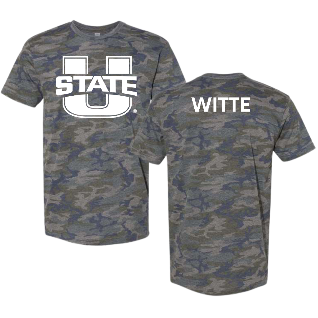 Utah State University Gymnastics (W) Vintage Camo Tee - Mya Witte