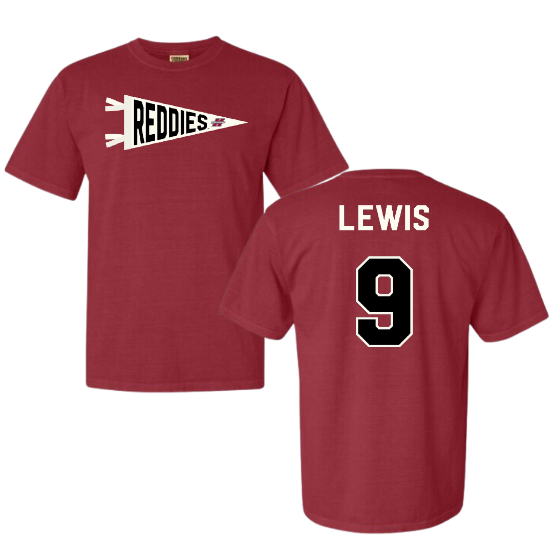 Henderson State University Football Crimson Pennant Comfort Colors Tee - #9 Fred Lewis