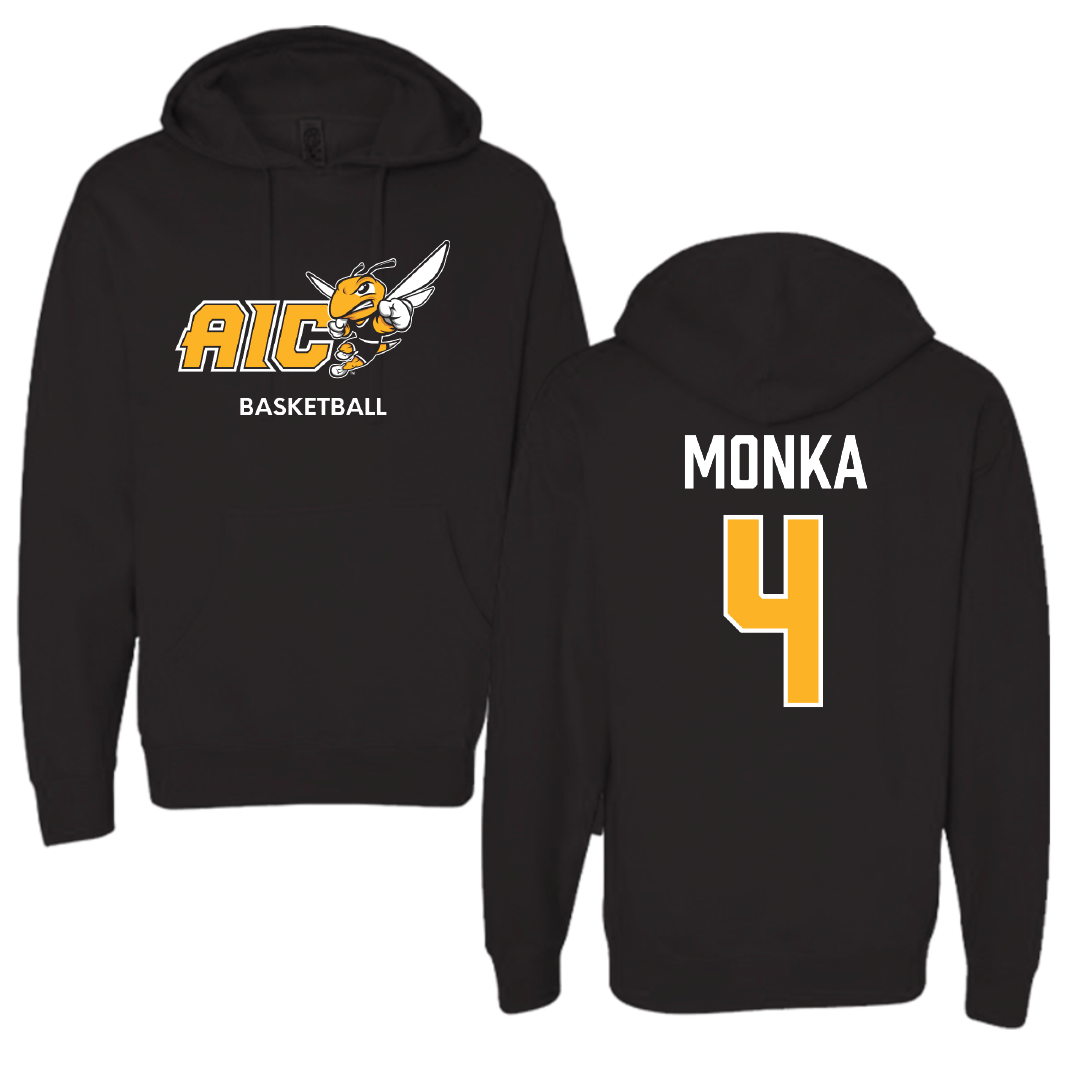American International College Basketball (W) Black Hoodie - #4 Eden Monka