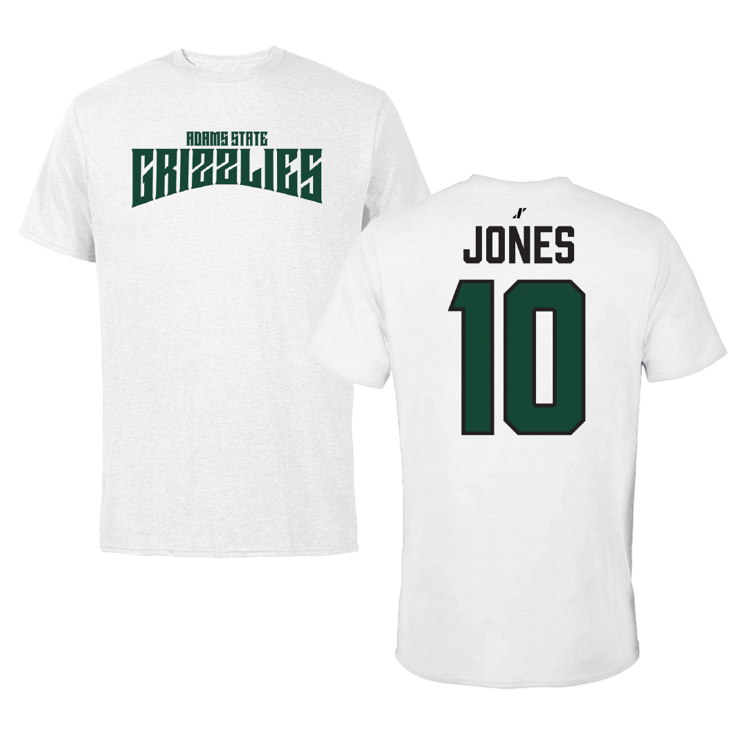 Adams State University Football White Classic Tee - #10 Hayden Jones