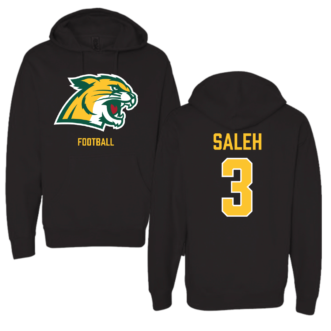 Northern Michigan University Football Black Hoodie - #3 Adam Saleh