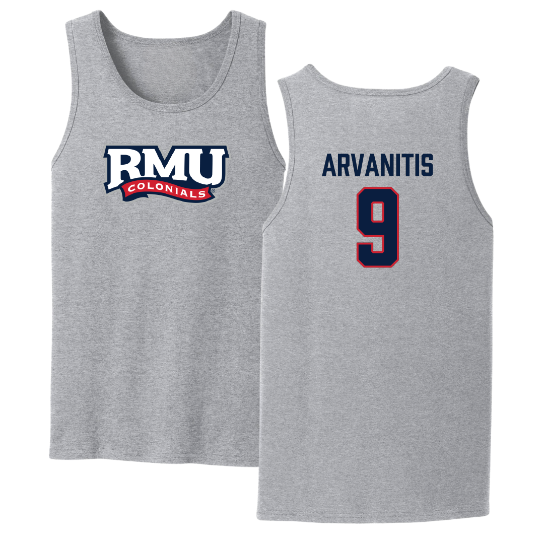 Robert Morris University Basketball (M) Sport Gray Tank Top - #9 Cyril Arvanitis