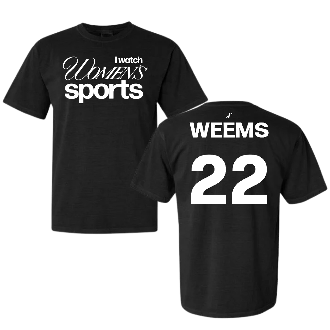 Lamar University Basketball Black WHM Comfort Colors Tee - #22 NJ Weems