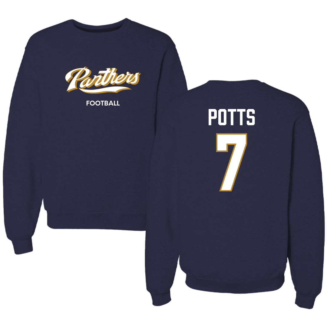Florida International University Football Navy Panthers Crewneck - #7 Jamal Potts
