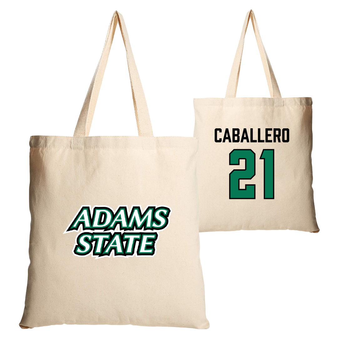 Adams State University Soccer Tan Canvas Tote Bag - #21 Karlee Caballero