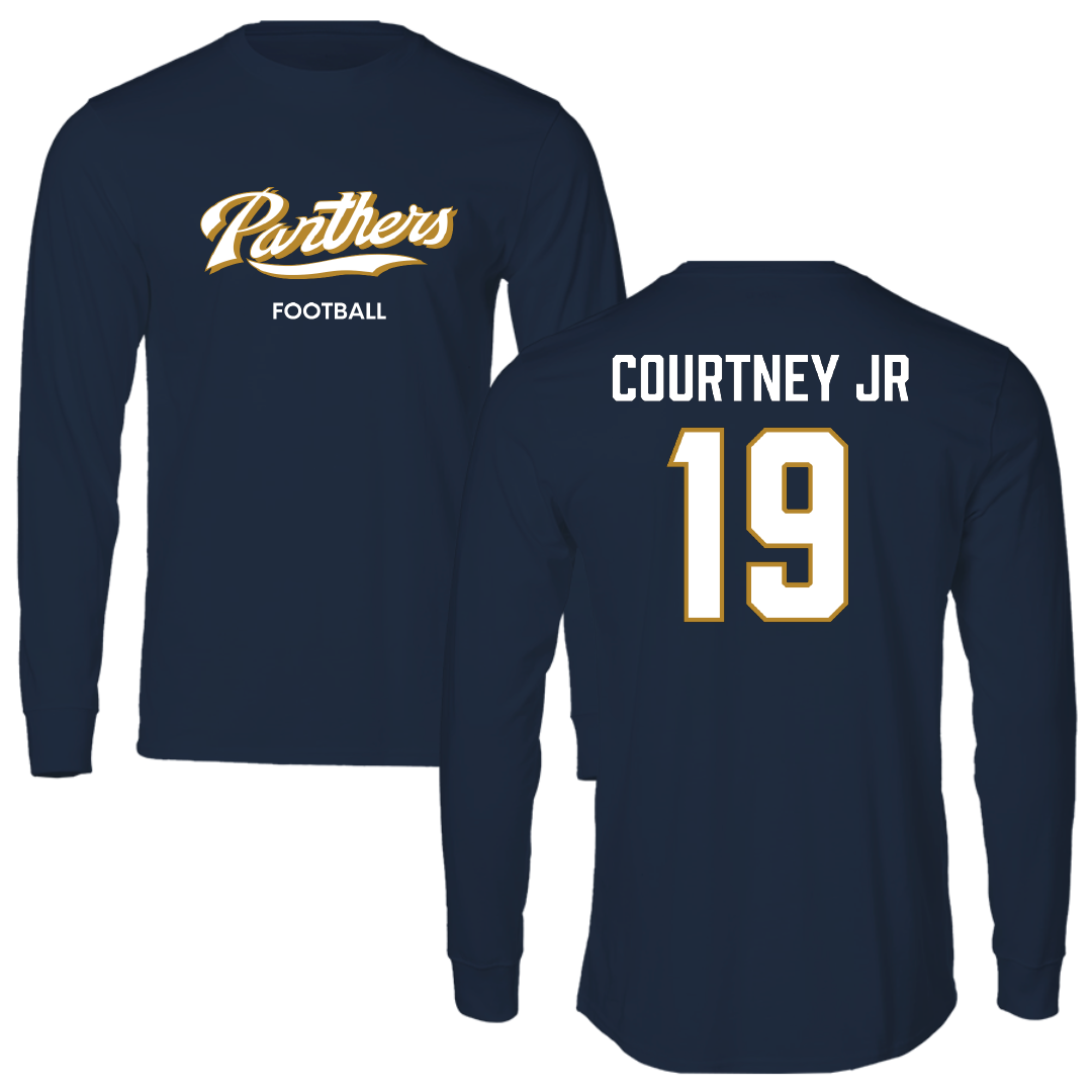 Florida International University Football Navy Long Sleeve - #19 Percy Courtney Jr