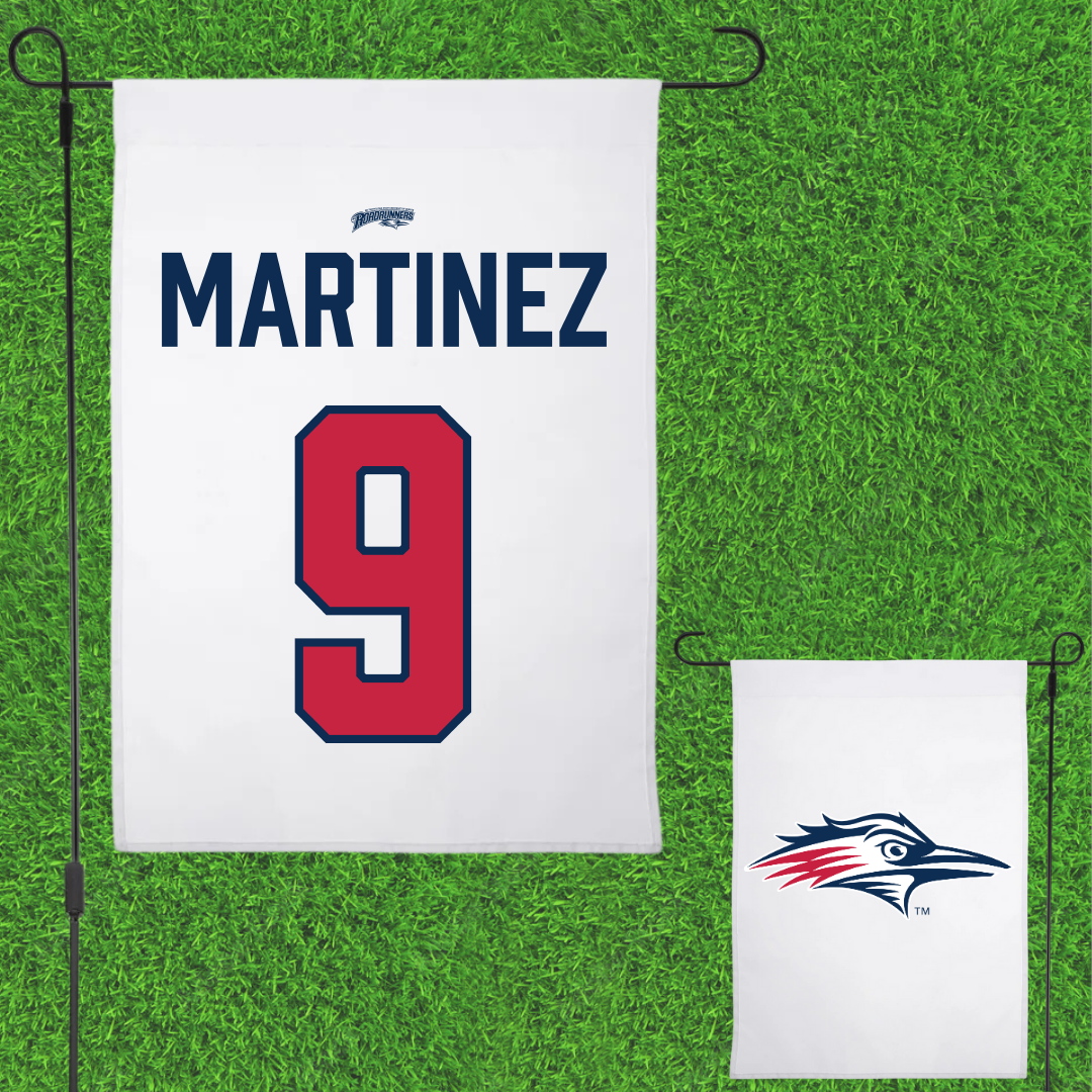 Metropolitan State University of Denver Baseball White Garden Flag - #9 Alek Martinez