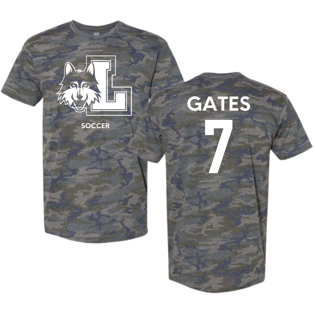 Loyola University-Chicago Soccer (M) Vintage Camo Tee - #7 John Gates
