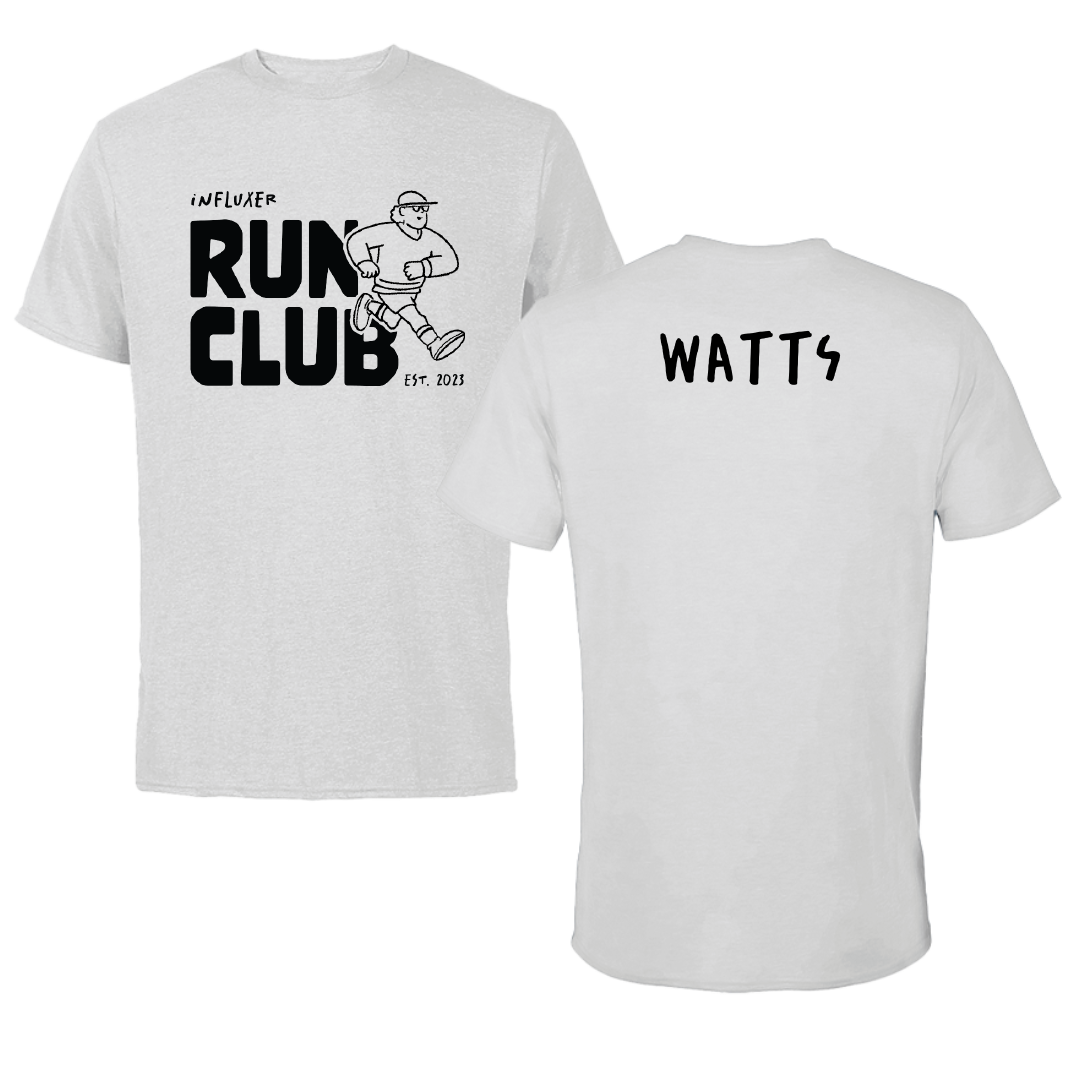 Central Michigan University TF and XC Light Gray Influxer Run Club Performance Tee - Robyn Watts
