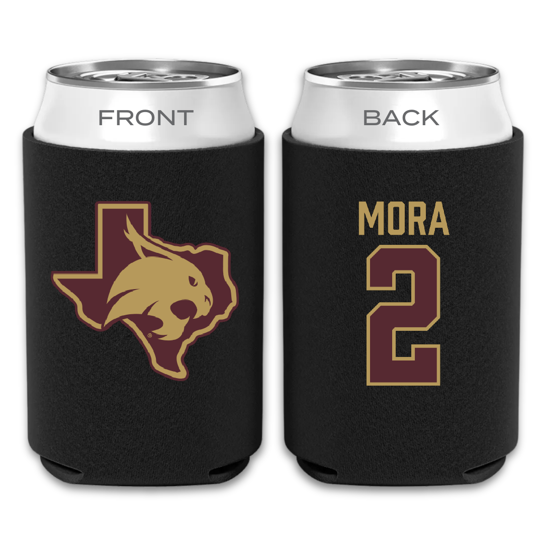 Texas State University Baseball Black Can Cooler - #2 Chase Mora