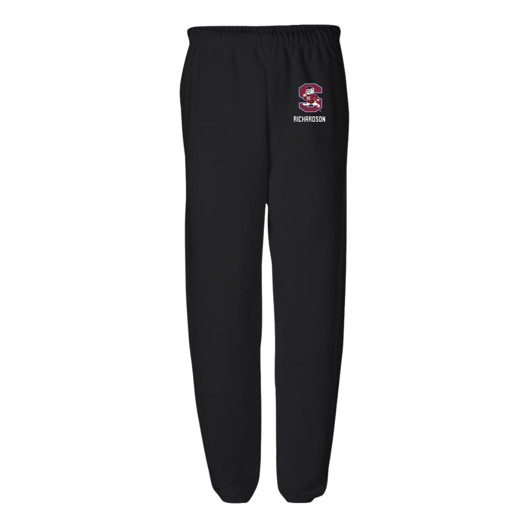 South Carolina State University Football Black Sweatpants - #17 Malik Richardson
