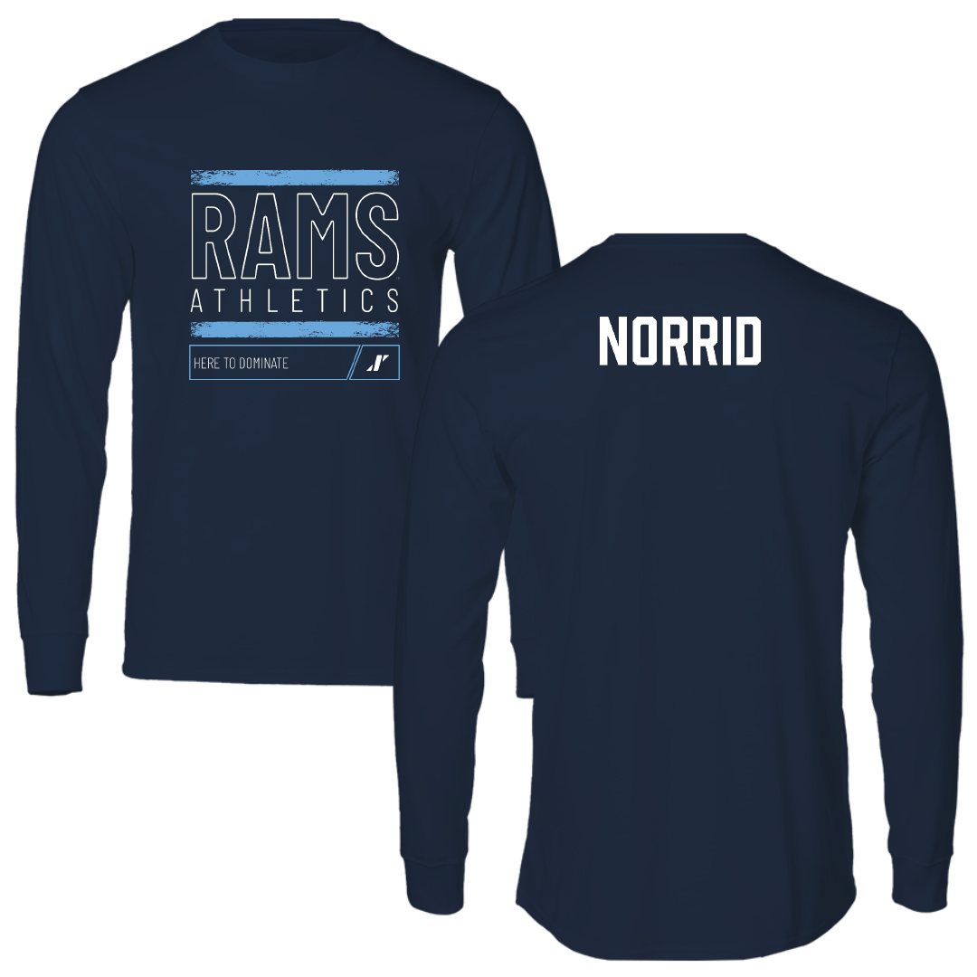 University of Rhode Island Swimming & Diving Navy Dominate Long Sleeve - Logan Norrid