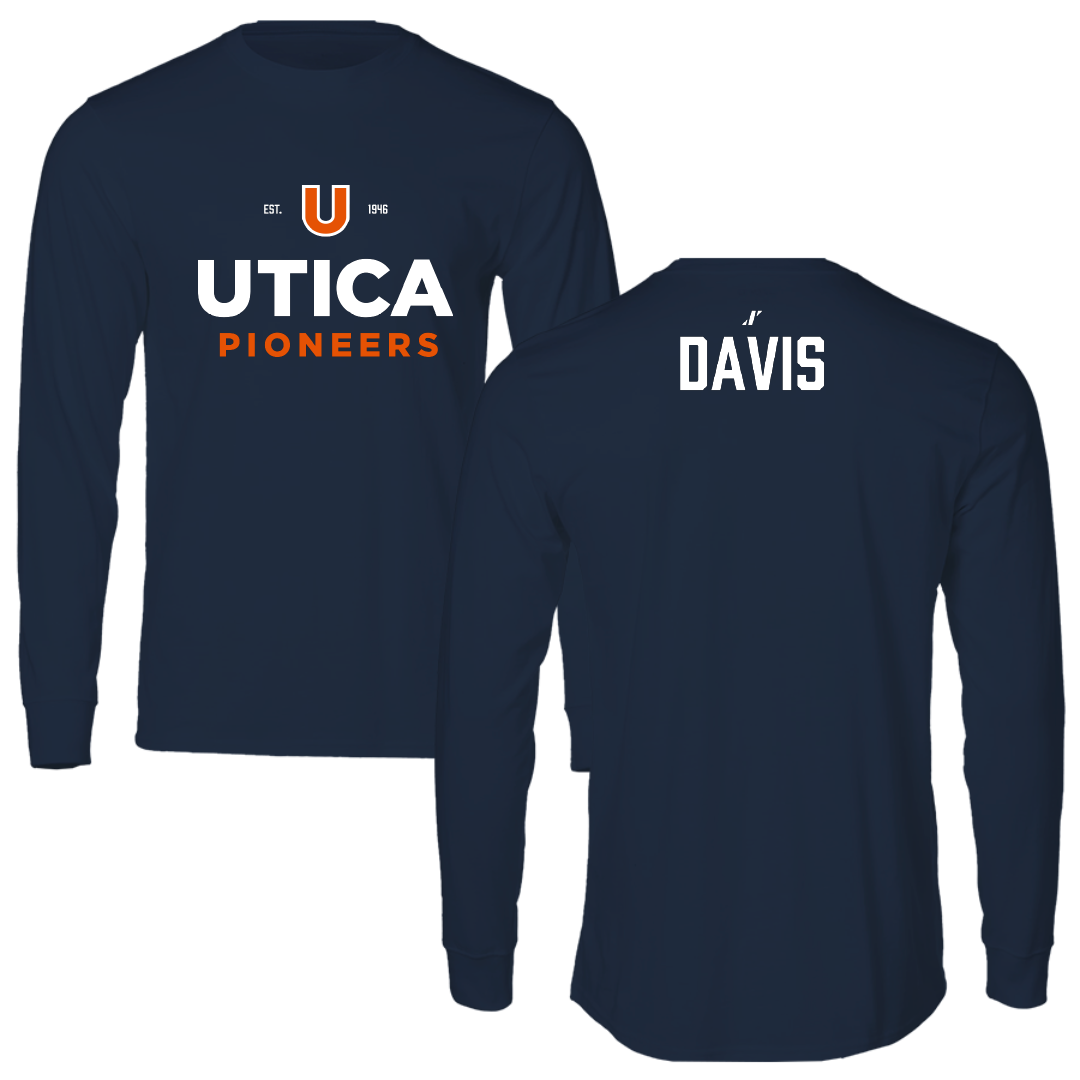 Utica University TF and XC Navy General Long Sleeve - Kaleb Davis