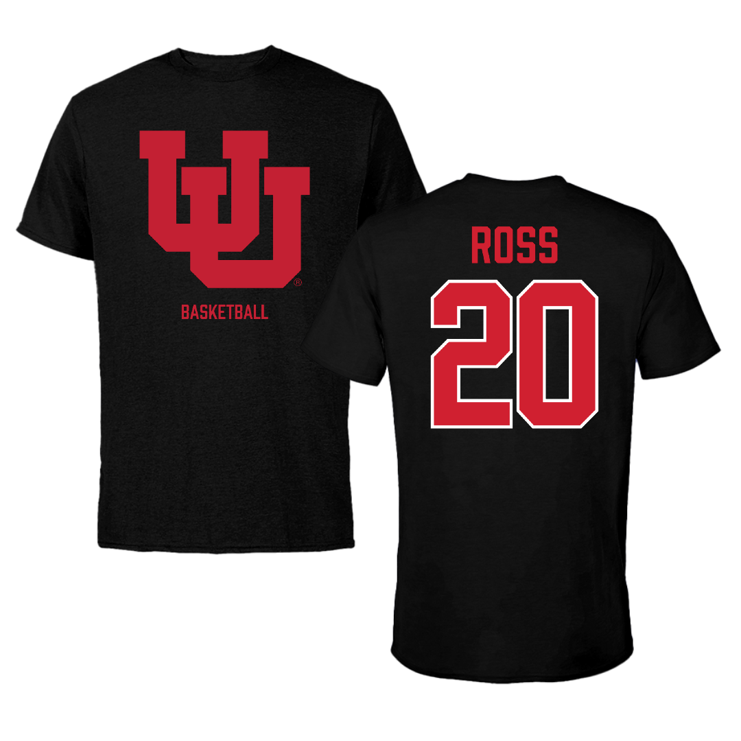 University of Utah Basketball (W) Black Performance Tee - #20 Reese Ross