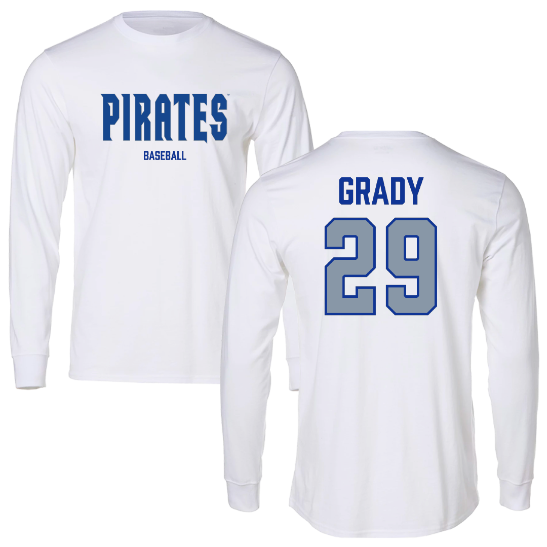 Seton Hall University Baseball White Long Sleeve - #29 Shea Grady