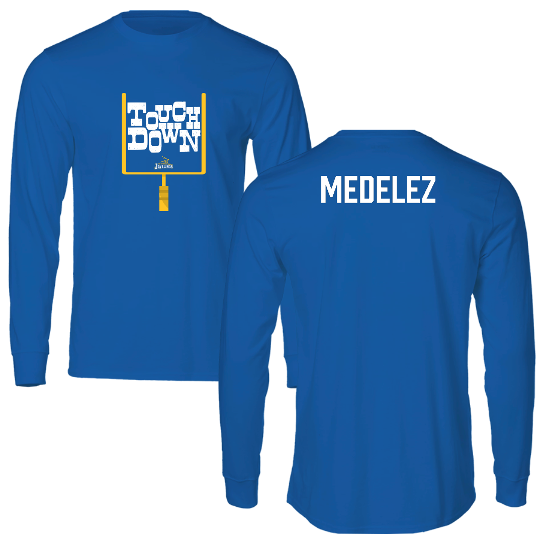 Texas A&M University-Kingsville Football Blue Touchdown Long Sleeve - Christopher Medelez