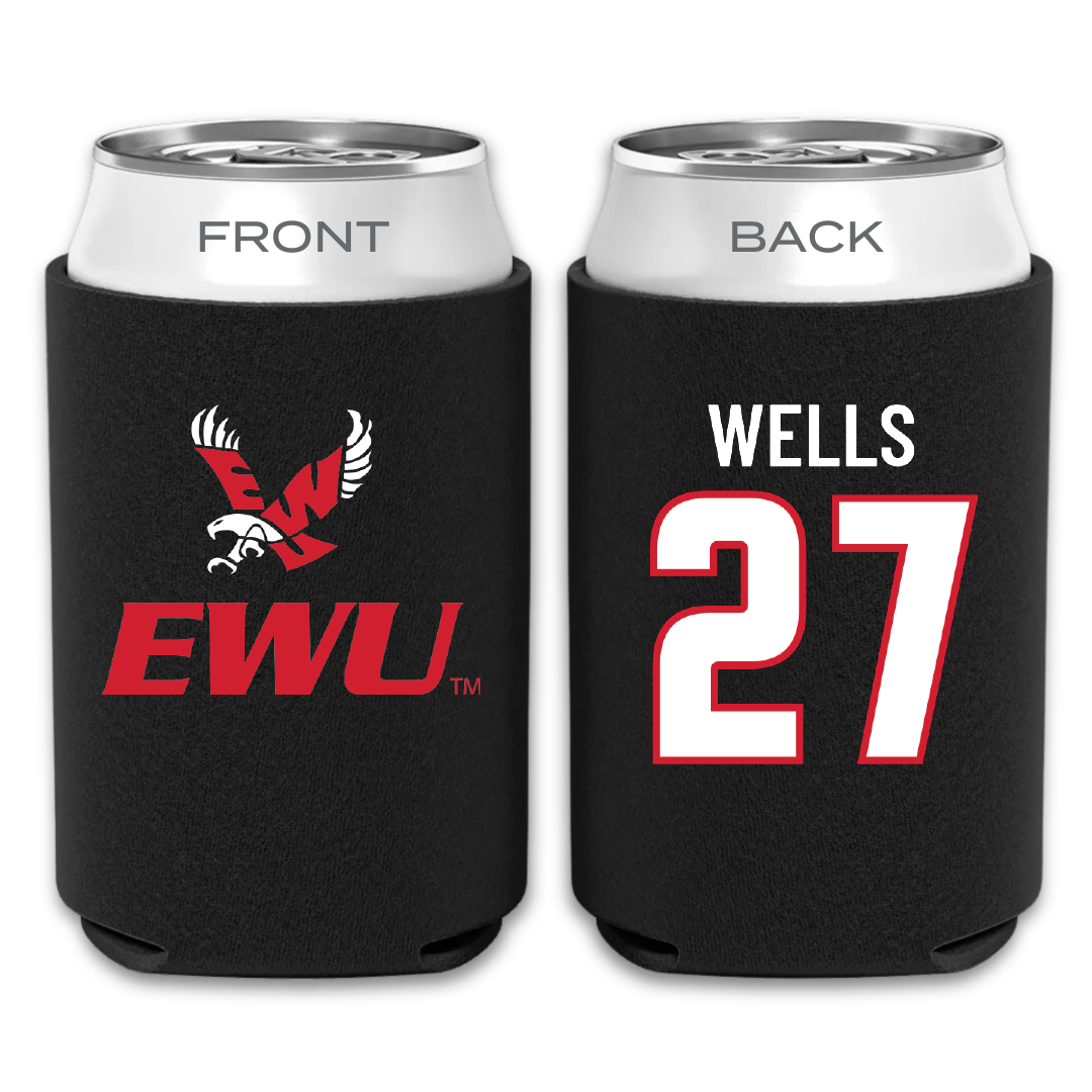 Eastern Washington University Football Black Can Cooler - #27 DaJean Wells