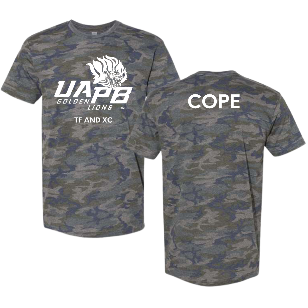University of Arkansas-Pine Bluff TF and XC Vintage Camo Tee - Cheriece Cope
