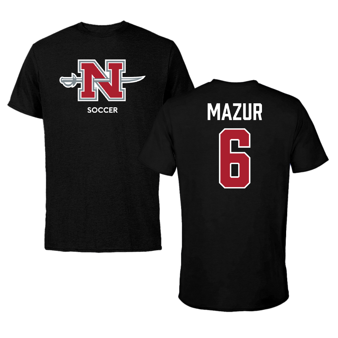 Nicholls State University Soccer (W) Black Mascot Tee - #6 Lillie Mazur
