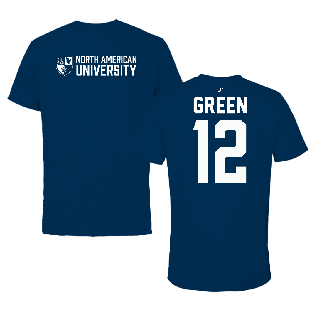 North American University Basketball Navy General Tee - #12 Desmond Green