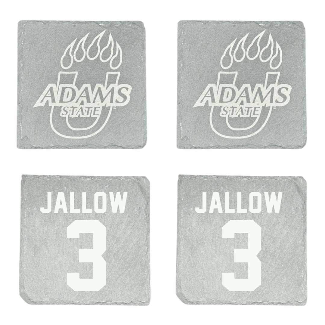 Adams State University Basketball (M) Stone Coaster (4 Pack)  - #3 Emilek Jallow