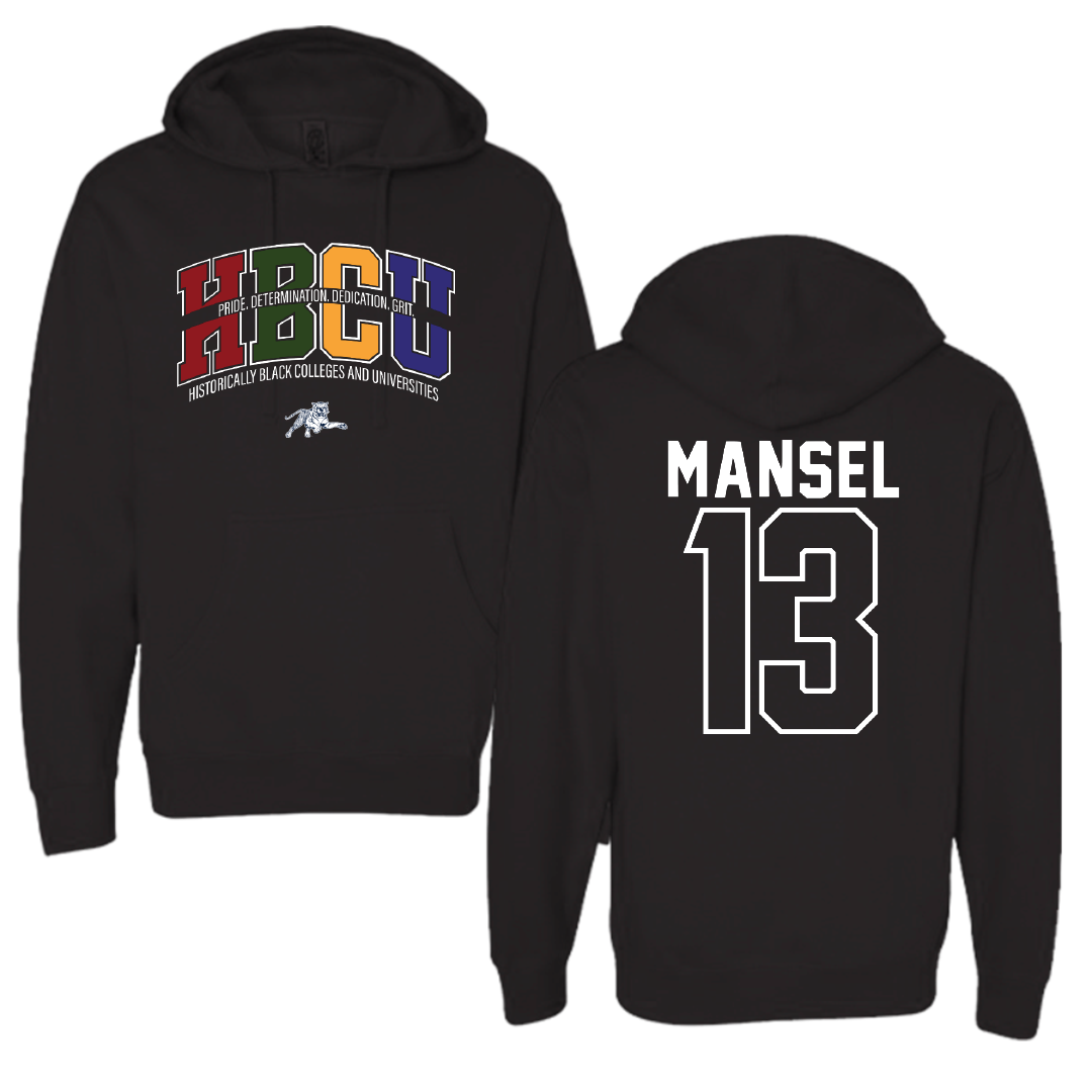 Jackson State University Basketball Black HBCU Hoodie - #13 Romelle Mansel