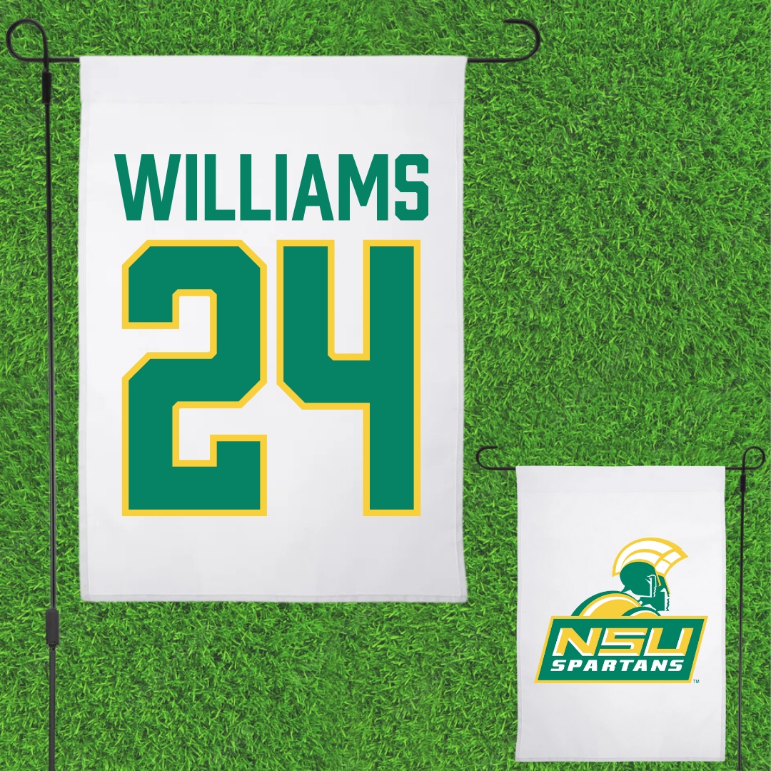 Norfolk State University Basketball White Garden Flag - #24 Da'naijah Williams