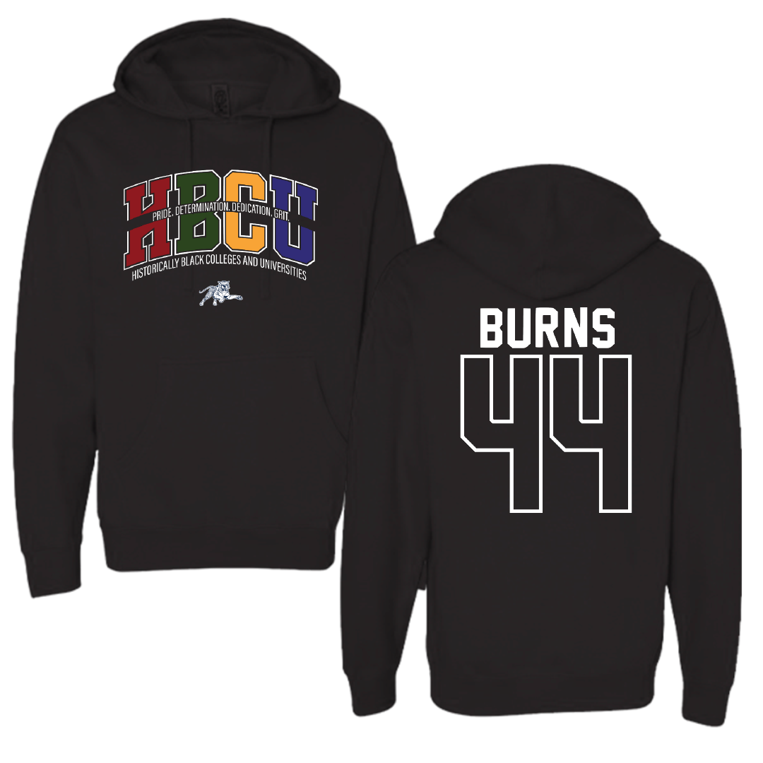 Jackson State University Football Black HBCU Hoodie - #44 Hunter Burns